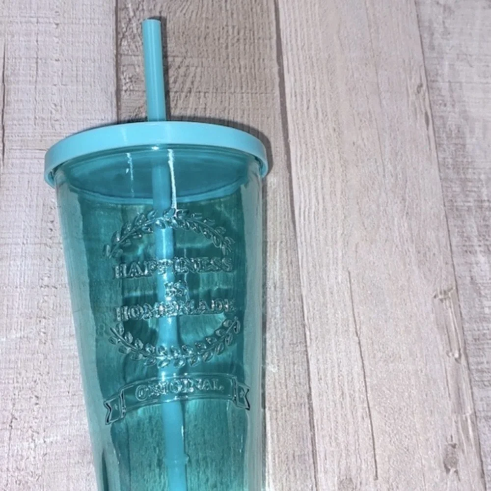 Happiness is homemade glass tumblr for iced coffee; cold drinks